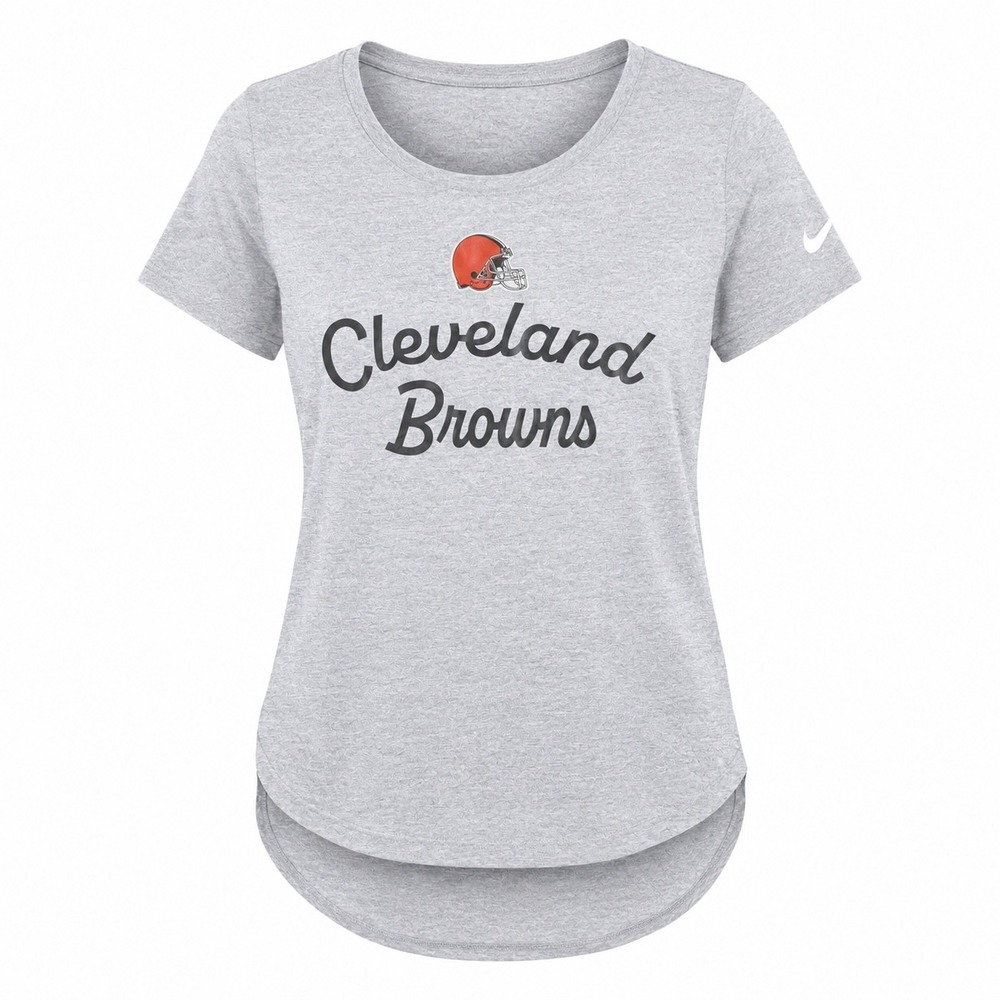 Nike NEW Cleveland Browns Womens Heather Grey NFL T-Shirt small athleisue casual
